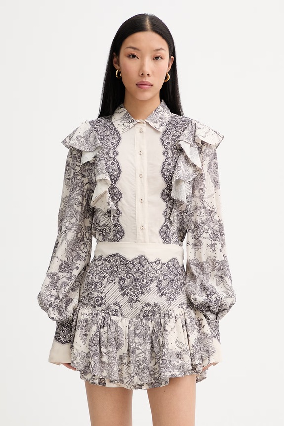 Blugirl Blumarine košeľa dámska béžová RA6129.T523A
