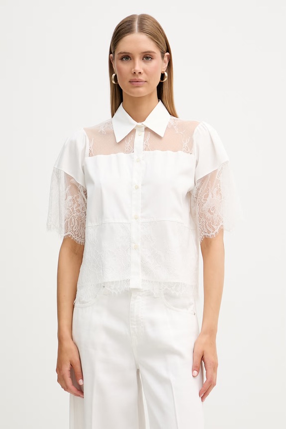 Blugirl Blumarine koszula damska bawełniana biały RA6142.T544A