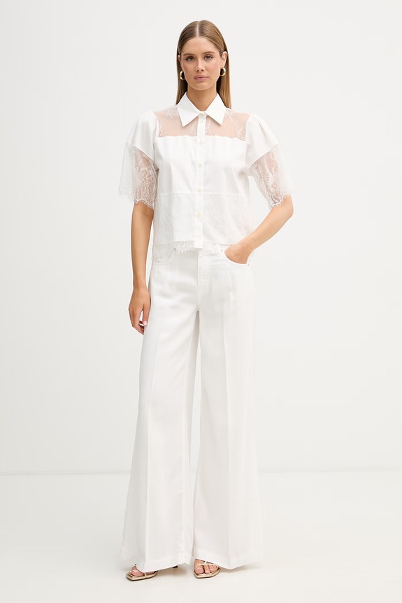 Blugirl Blumarine koszula damska bawełniana RA6142.T544A biały SS26