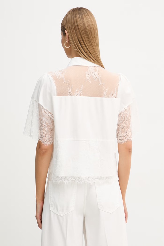 Odzież Blugirl Blumarine koszula damska bawełniana RA6142.T544A biały