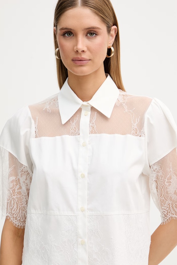 Blugirl Blumarine koszula damska bawełniana biały RA6142.T544A