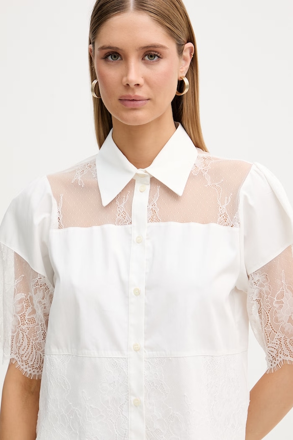 Blugirl Blumarine koszula damska bawełniana biały RA6142.T544A