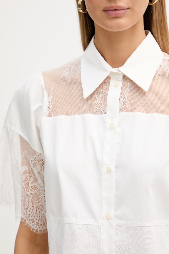 Blugirl Blumarine koszula damska bawełniana RA6142.T544A biały