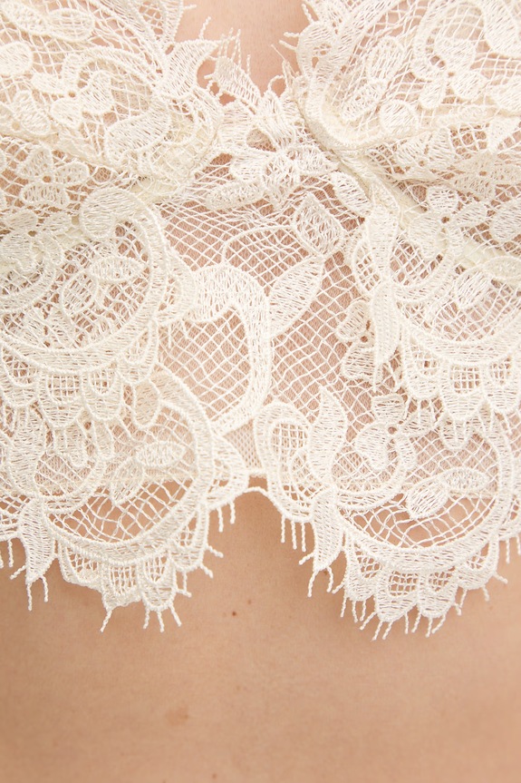 Bardot bluză pentru femei, din dantelă 60295TB bej