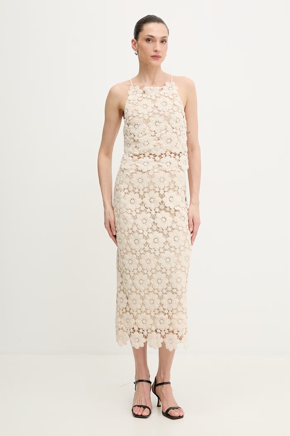 Bardot bluză din bumbac 60401TB bej SS26