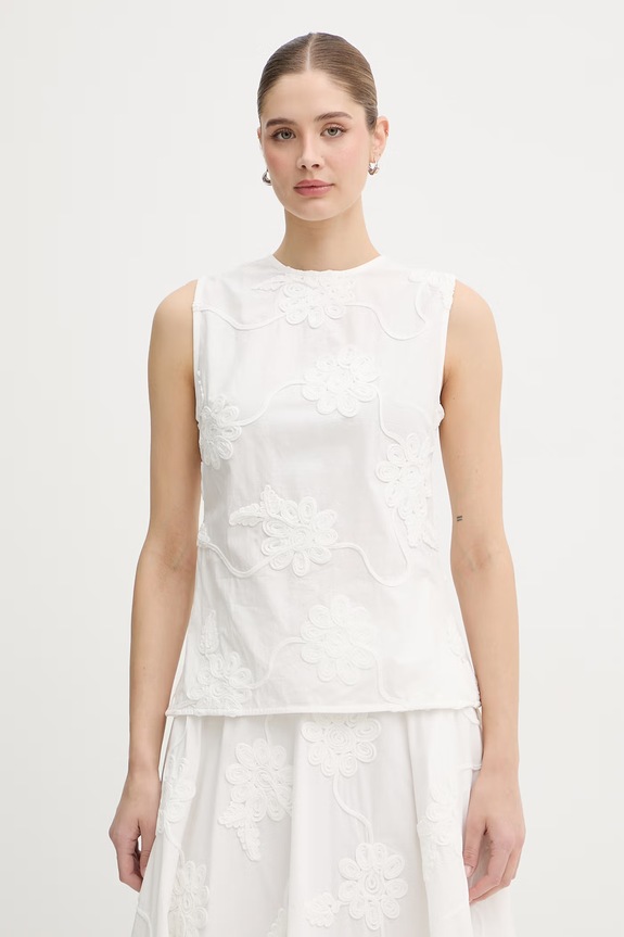 Rotate bluzka damska bawełniana biały 115556400