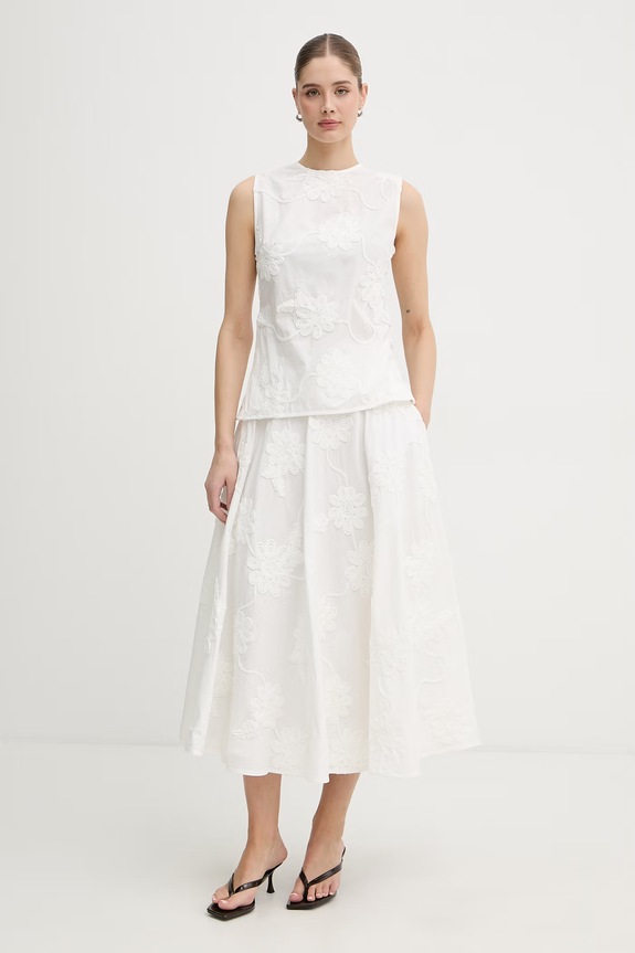 Rotate bluzka damska bawełniana 115556400 biały SS26