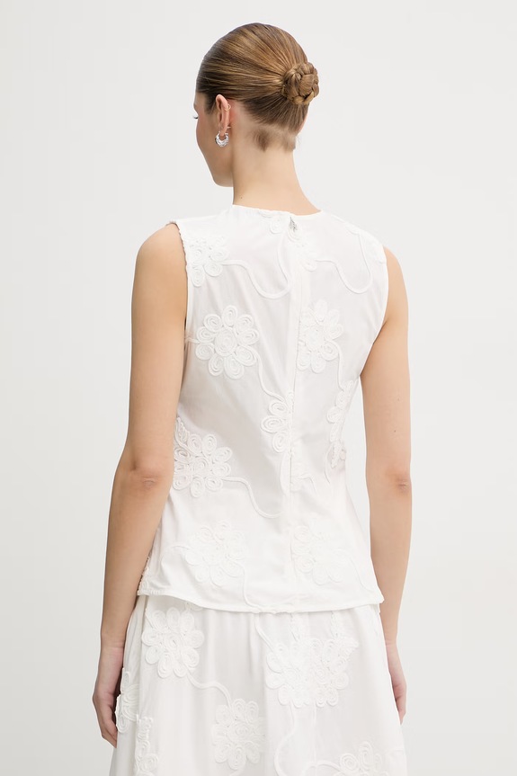 Odzież Rotate bluzka damska bawełniana 115556400 biały