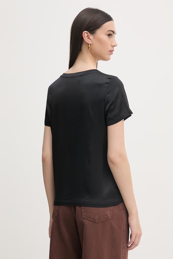 Odzież Haveone t-shirt basic damski z wiskozą CWG.Q005 czarny