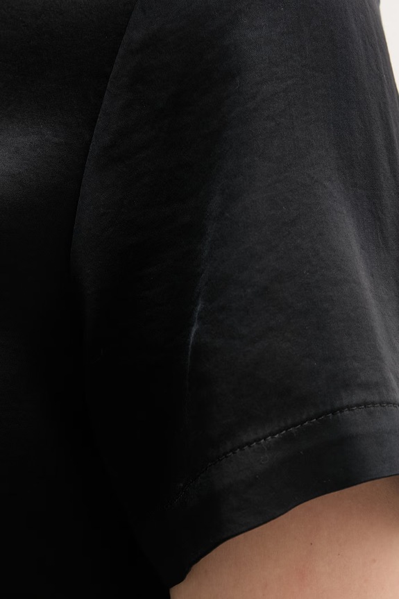 Haveone t-shirt basic damski z wiskozą CWG.Q005 czarny