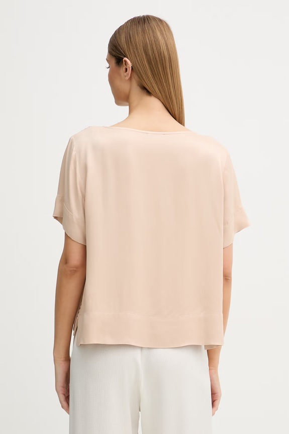 Ρούχα Sisley Μπλούζα Γυναικεία από βισκόζη 52BZLQ0AY μπεζ