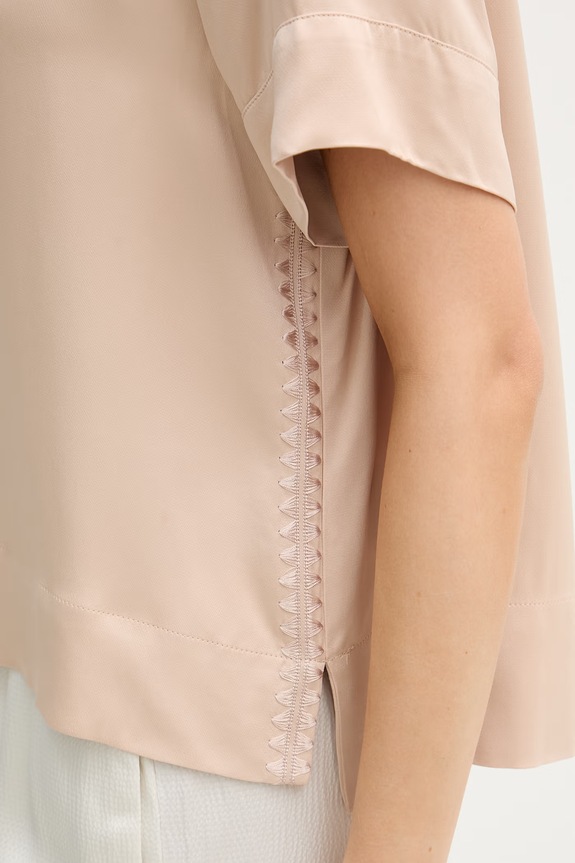 Sisley Μπλούζα Γυναικεία από βισκόζη 52BZLQ0AY μπεζ