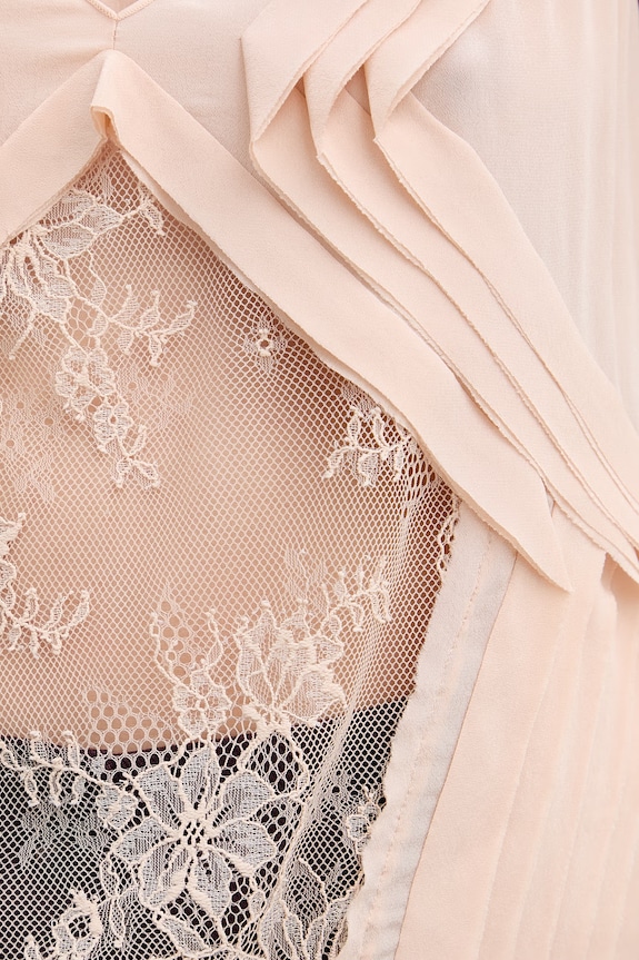 Sisley bluza z naramnicami ženska viskozna 5D6HLH01U bež