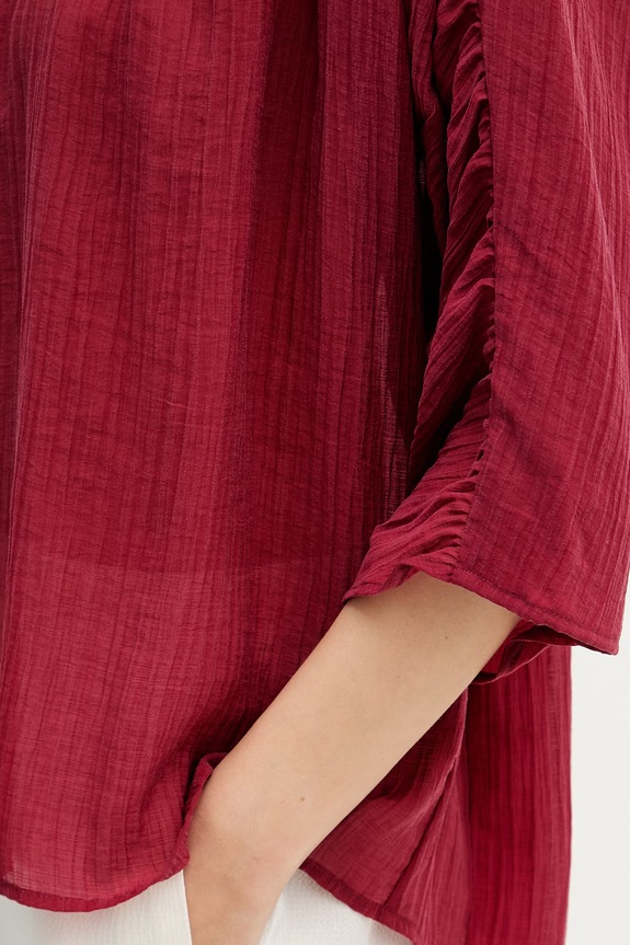 Sisley πουκάμισο γυναικείο με lyocell 5RBKLQ0B7 μπορντό