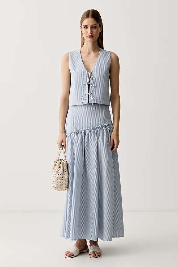 United Colors of Benetton Μπλούζα Γυναικεία με βαμβάκι 5WAQDQ0EP μπλε SS26