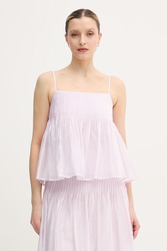 Hoss Intropia τοπ γυναικείο με lyocell ροζ 5873401