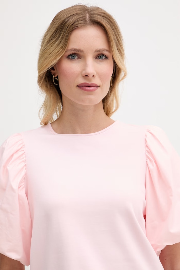 Pedro del Hierro bluzka damska z bawełną różowy 4533913