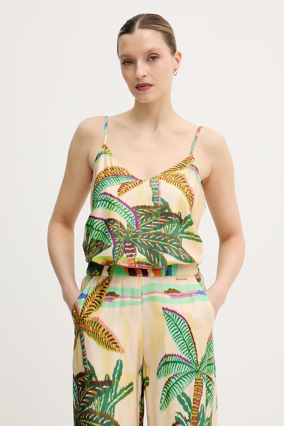 Lola Casademunt top da donna in viscosa verde LS2615012