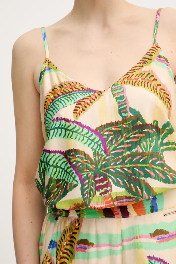 Lola Casademunt τοπ γυναικείο από βισκόζη LS2615012 πράσινο