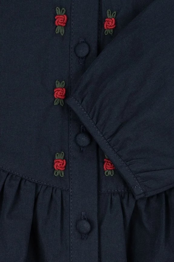 Detská bavlnená košeľa Konges Sløjd EMMY SHIRT GOTS KS104294.PreSpring tmavomodrá