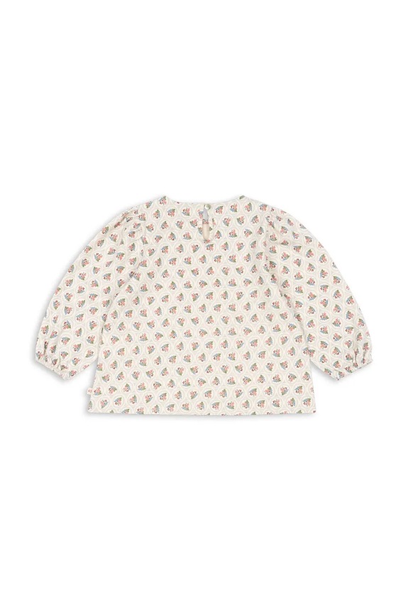 Otroška bombažna majica Konges Sløjd DREY BLOUSE GOTS KS104289.PreSpring bež SS26