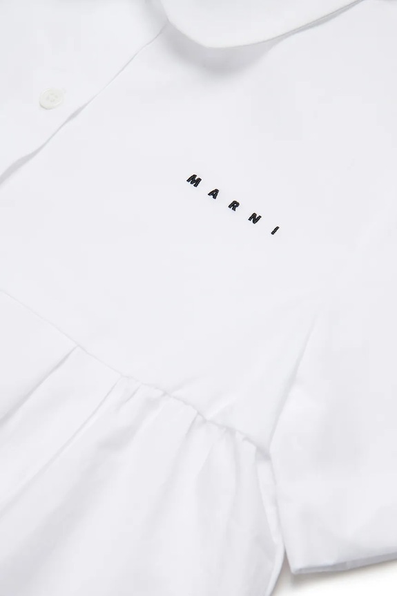Marni bluzka koszulowa dziecięca bawełniana MC121F SHIRT biały M01741.M00UW