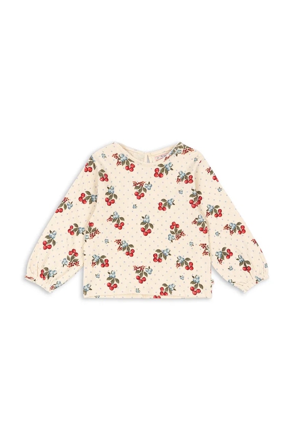 Konges Sløjd bluzka dziecięca CHLEO BLOUSE GOTS wzorzyste beżowy KS104728.PPY2