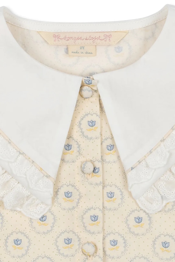 Παιδική βαμβακερή μπλούζα Konges Sløjd COEUR COLLAR SHIRT GOTS KS104746.PPY2 μπεζ