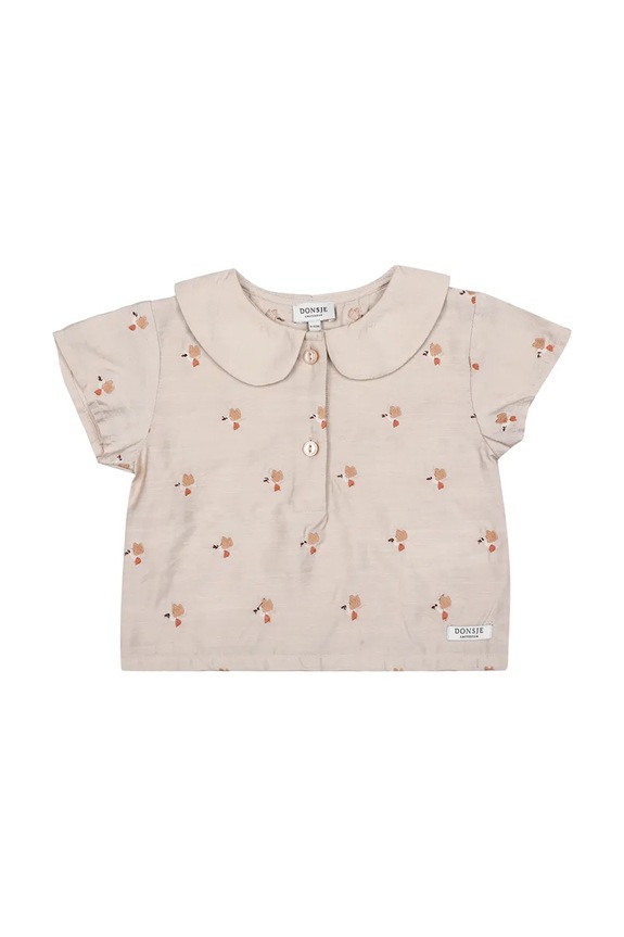 Donsje blúzka detská Nesa Blouse Hummingbirds 4117001 béžová SS26