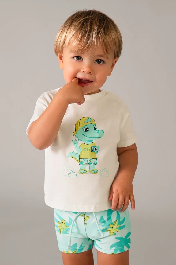 Mayoral komplet kąpielowy dziecięce Produkt niemowlęcy turkusowy 1661.3G.Baby.PPY2