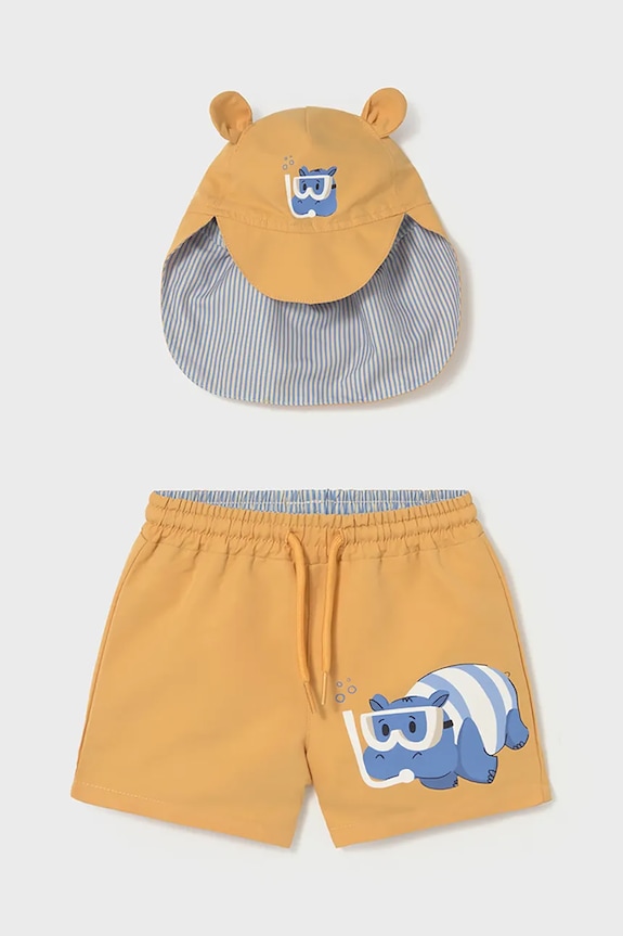 Plavkové šortky pre bábätká Mayoral Pre bábätká oranžová 1662.3G.Baby.PPY2