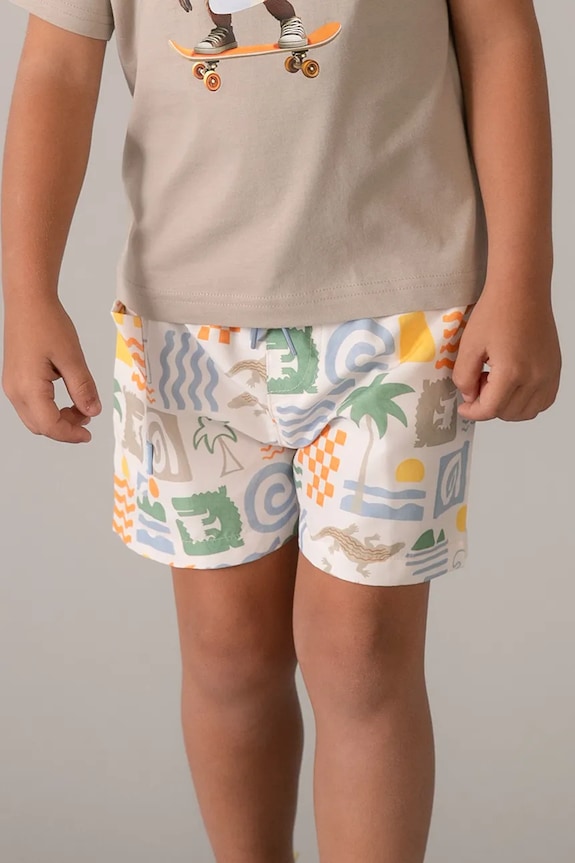 Mayoral pantaloni scurți de baie copii 3612.5H.Mini.PPY2 alb