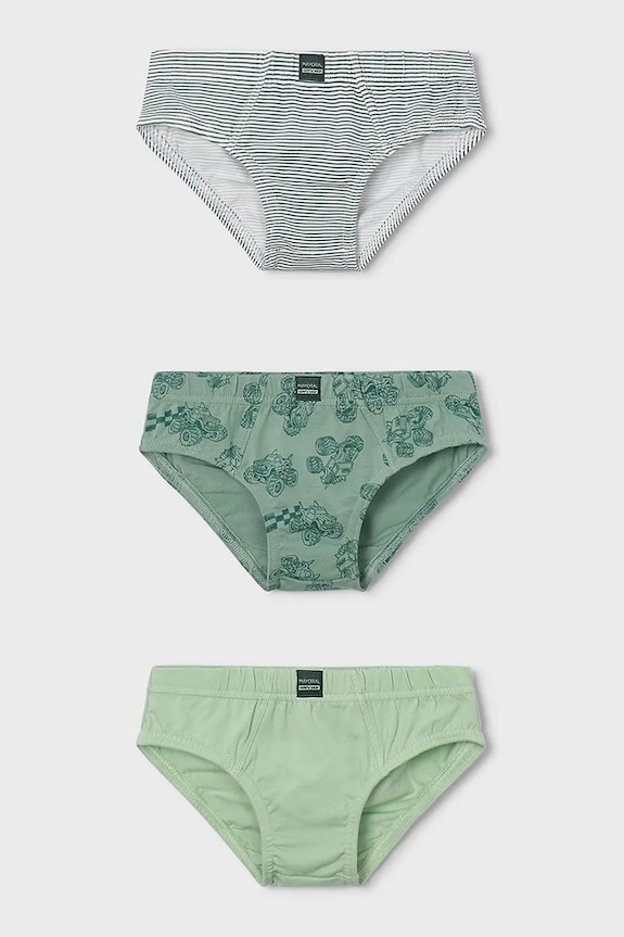 Mayoral slip copii 3-pack slipuri verde 10168.5E.Mini.PPY2