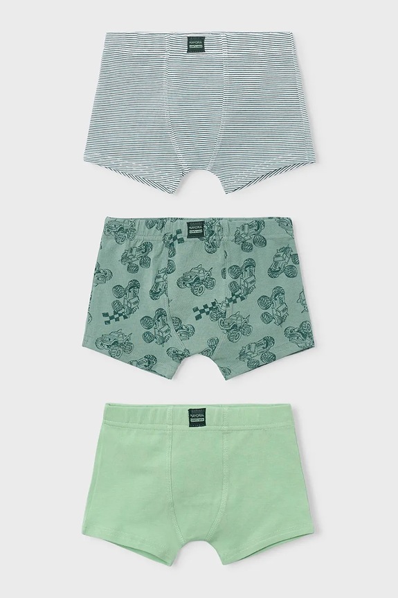 Dječje bokserice Mayoral 3-pack uske bokserice zelena 10171.5E.Mini.PPY2