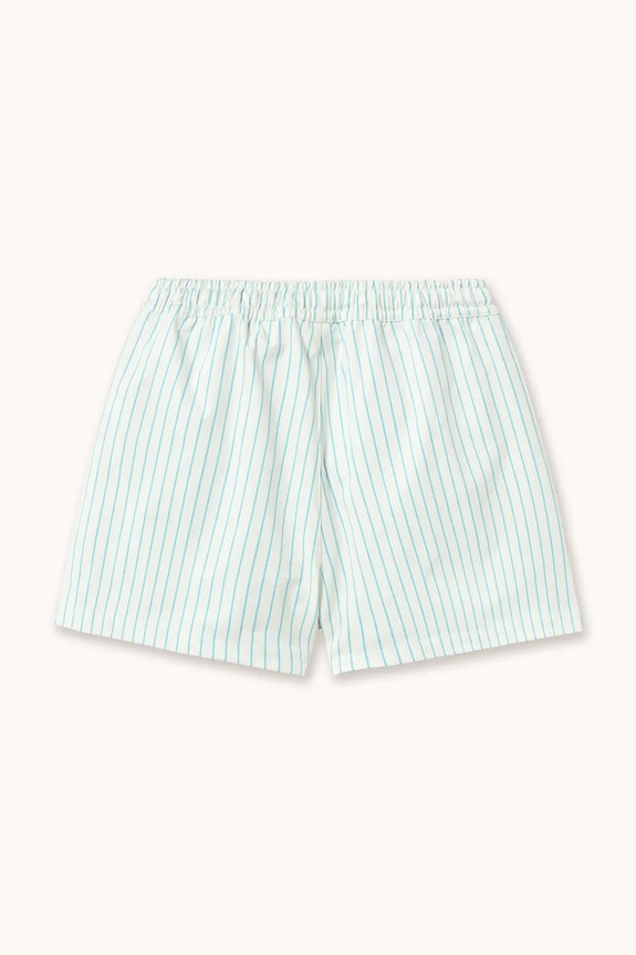 Chlapec Detské plavkové šortky Tinycottons CYAN FINE STRIPES TRUNKS SS26.450 modrá