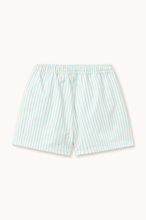 Chlapec Detské plavkové šortky Tinycottons CYAN FINE STRIPES TRUNKS SS26.450 modrá