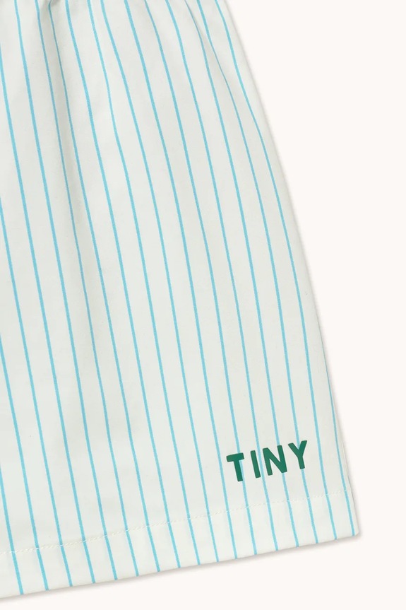 Detské plavkové šortky Tinycottons CYAN FINE STRIPES TRUNKS modrá SS26.450