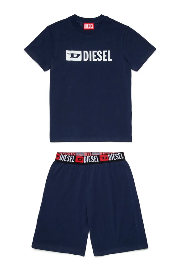 Diesel pijamale din bumbac pentru copii UNFILP PYJAMA set bleumarin J02670.KYATR