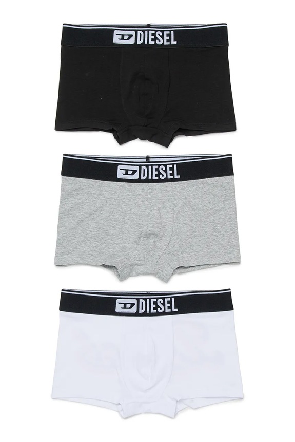 Diesel bokserki bawełniane dziecięce UM-UGORTRIPACK-DD UND SHORT 3-pack bokserki dopasowane czarny J02693.KYATR
