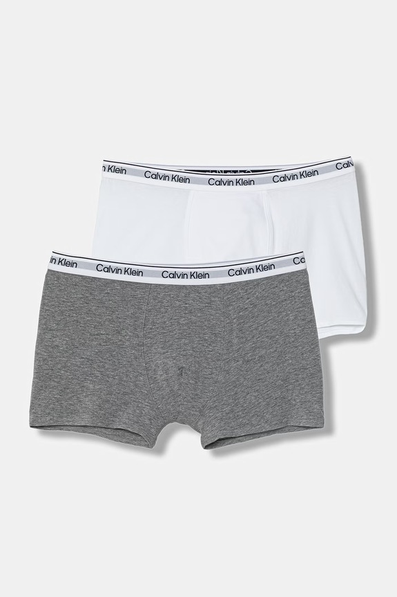 Calvin Klein Underwear boxerky detské bavlnené s elastanom 2-pak biela B70B700506.PPY2