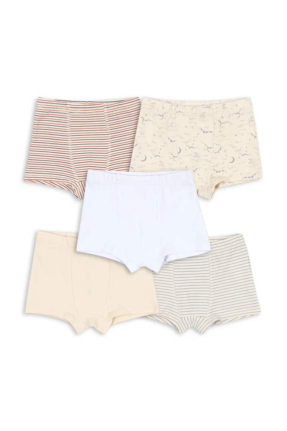 Konges Sløjd boxer bambini BASIC 5 PACK BOY BOXERS GOTS pacco da 5 boxer aderenti multicolore KS104671.PPY2