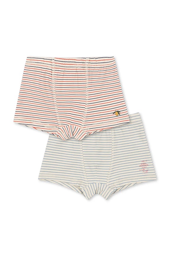 Dječje bokserice Konges Sløjd BASIC 2 PACK BOY BOXERS GOTS 2-pack uske bokserice šarena KS104664.PPY2