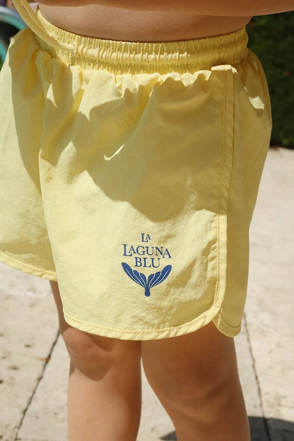 Παιδικό σορτς κολύμβησης Konges Sløjd POMIO SWIM SHORTS GRS Planet friendly κίτρινο KS105041.PPY2