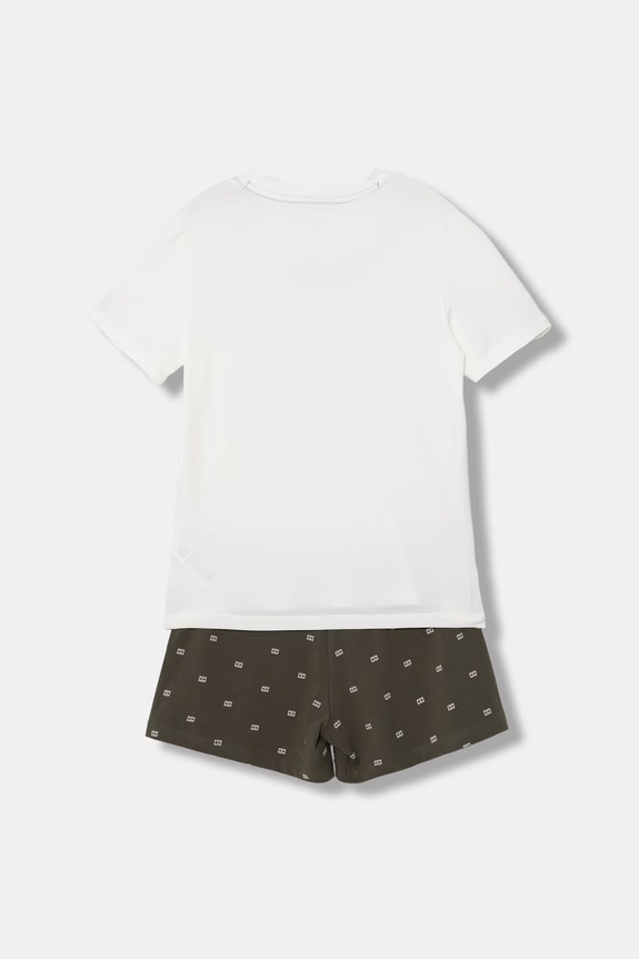 Tommy Hilfiger cămașă de pijama pentru copii bumbac UB0UB00575.PPY2 alb SS26