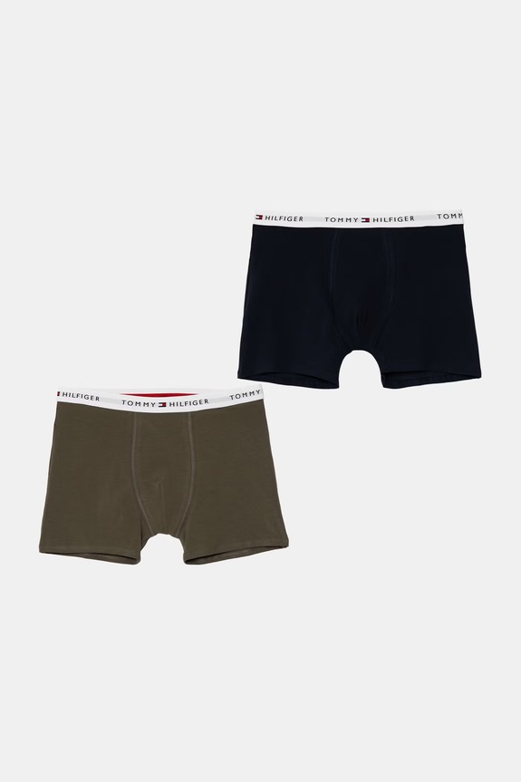 Tommy Hilfiger boxeri pentru copii din bumbac cu elastan pachet de 2 bleumarin UB0UB00548.PPY2
