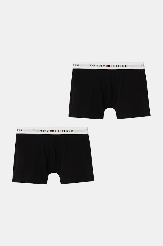 Tommy Hilfiger μποξεράκια παιδικά βαμβακερά με ελαστάν 2-pack μαύρο UB0UB00548.PPY2