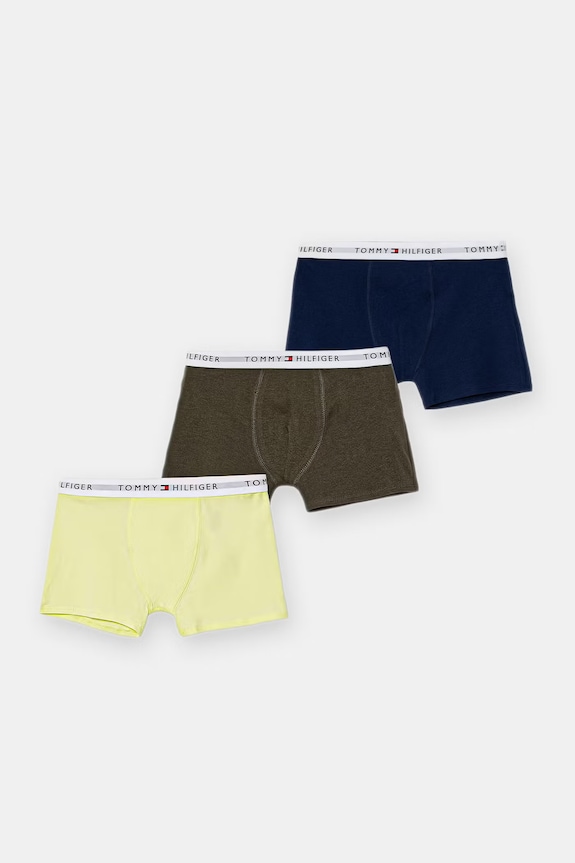Tommy Hilfiger boxeri pentru copii, cu bumbac pachet de 3 bleumarin UB0UB00573.PPY2