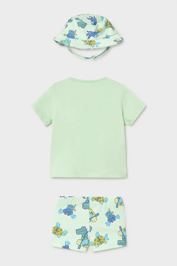Mayoral Newborn costum de baie pentru bebeluși 1617.1M.Newborn.PPY2 verde SS26