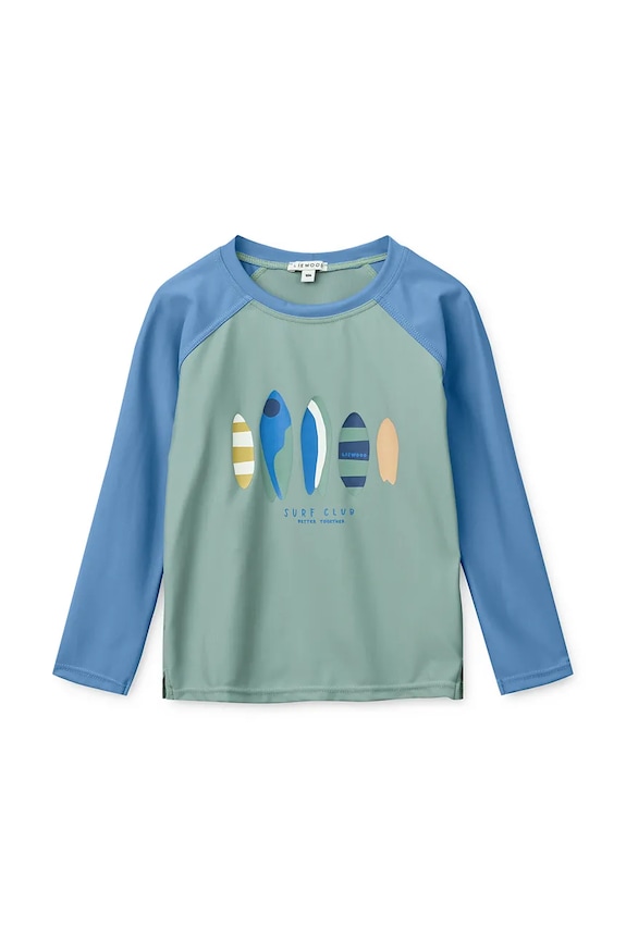 Liewood μακρυμάνικο κολύμβησης Παιδικό Noah Placement Longsleeve Swim Tee πράσινο LW19008.PPY2