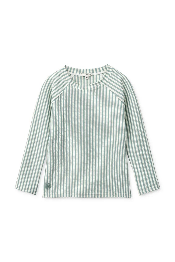 Liewood kopalni zgornji del z dolgimi rokavi otroški Noah Seersucker Longsleeve Swim Tee zelena LW19978.PPY2